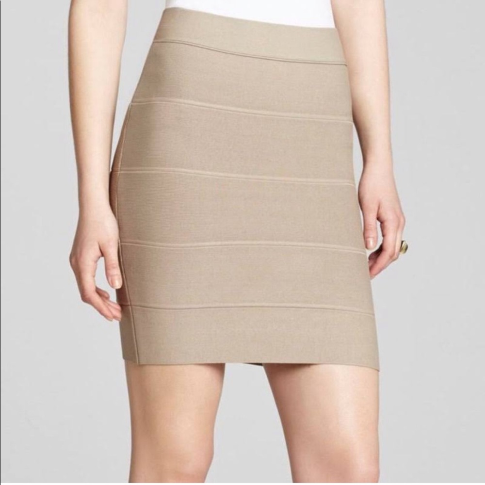 BCBG Khaki Bandage Skirt